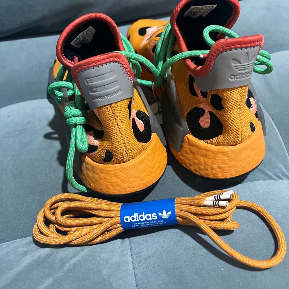 adidas men Leopard-Print Sneakers with Green Laces